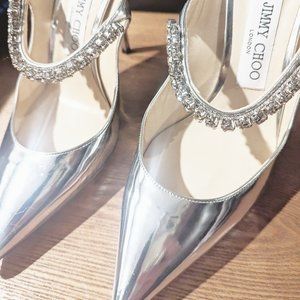 Jimmy choo Bing 100 Metallic Silver